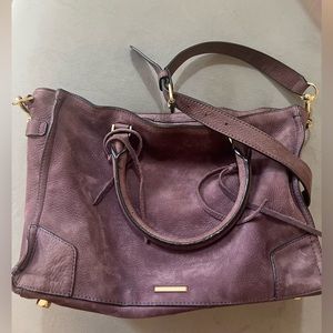 Rebecca Minkoff purple suede shoulder bag